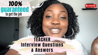 ELEMENTARY TEACHER INTERVIEW QUESTIONS AND ANSWERS  GUARANTEED TO GET THE JOB  FIRST YEAR TEACHER [upl. by Cilla]