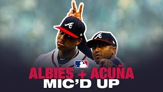 Hilarious Ronald Acuña Jr and Ozzie Albies micd up at Spring Training game [upl. by Alledi]