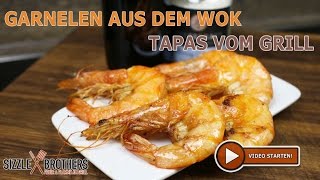 Garnelen aus dem Wok  Napoleon 825 Pro  Grillrezept [upl. by Cogswell]