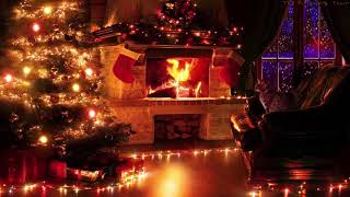 🎧 Christmas ambience  Snowstorm amp Crackling Fireplace Sounds 10 Hours [upl. by Merfe]