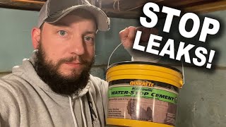 How to Stop Water Leaks In Your Basement With Hydraulic Cement [upl. by Rust]