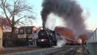 Central Railroad of New Jersey 113 steam train clip [upl. by Leterg264]