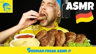 ASMR Frikadellen Buletten essen ASMR Deutsch  GFASMR [upl. by Orin336]