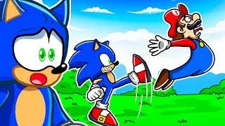 Reacting To SONIC vs MARIO Fight Animation [upl. by Reena]