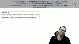 STJ INFO 834 paternidade socioafetiva e adoção [upl. by Ariahaj]