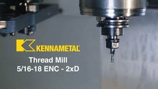 Thread Mill Inconel 625  Kennametal  CNC Machining [upl. by Erialcyram220]