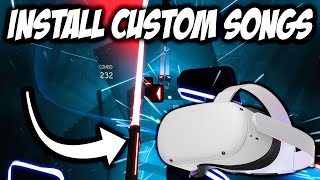 How To Add Custom Songs to Beat Saber on the Oculus Quest 2 🎮 Custom Songs Beat Saber v1130 [upl. by Martella79]