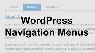 WordPress Navigation Menus Theme Development [upl. by Zetana]