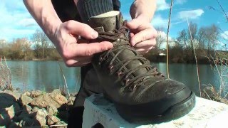 Schnürung Bergstiefel Trekking u Wanderschuh Tutorial [upl. by Jochebed]