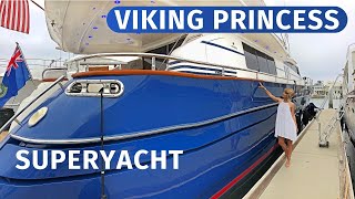 1299000 2002 VIKING PRINCESS 84 SuperYacht AVICCI 2015 REFIT Liveaboard Motor Yacht TOUR amp SPECS [upl. by Reichert]