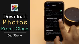 Download Photos from iCloud to iPhone  Import iCloud Photos on iPhone [upl. by Fleeman]