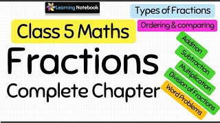 Class 5 Maths Chapter Fraction Complete Chapter [upl. by Atinra]