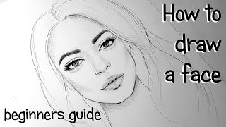 HOW TO DRAW FACES FOR BEGINNERS EASY TUTORIAL [upl. by Marlyn364]