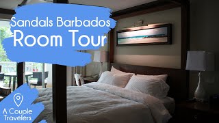 Sandals Barbados Room Tour  Caribbean Deluxe Room  Sandals Room Category Breakdown [upl. by Lunt]