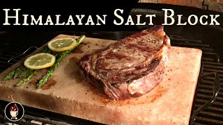 Grilling With A Himalayan Salt Block  Steak Cooked On A Salt Tile [upl. by Gildea]