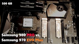 Samsung 980 PRO vs 970 EVO Plus 500 GB [upl. by Walden]