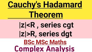 Cauchys Hadamard TheoremPower seriesConvergence of Power series Complex AnalysisPD TUTORIAL [upl. by Everest]