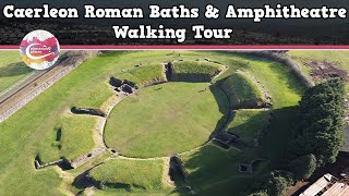 CAERLEON ROMAN BATHS amp AMPHITHEATRE WALES  Walking Tour  Pinned on Places [upl. by Ball325]