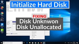 How to Initialize Hard Drive  Disk Unknown Not Initialized Unallocated FIX [upl. by Wilden]