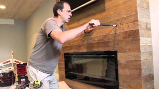 Installing a Wood Fireplace Mantel [upl. by Arlinda]