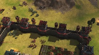 Stronghold Warlords  1v3 SAMURAI SIEGE  Skirmish Gameplay [upl. by Modnar]