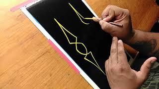 How to pinstripe Simple Pinstriping Design 1 [upl. by Oirasan]