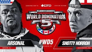 KOTD  Rap Battle  Shotty Horroh vs Arsonal II  WD5 [upl. by Ailimat]