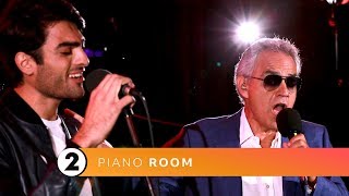 Andrea amp Matteo Bocelli  Fall On Me Radio 2 Piano Room [upl. by Rebmetpes]