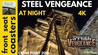 Steel Vengeance AT NIGHT POV Cedar Point RMC Roller Coaster [upl. by Schnell]