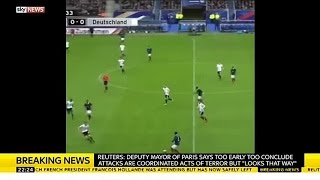 Paris Attack  Explosion Audible From Stade De France [upl. by Nibas]