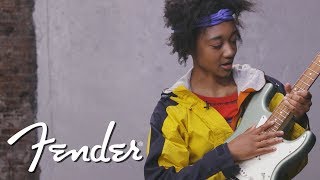 Melanie Faye Demos The Player Series Stratocaster®  Fender [upl. by Camilia965]