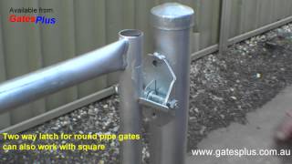 Gate Latch 2 way for round pipe and square [upl. by Erasmo283]