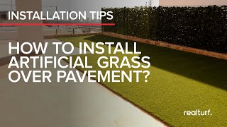 Install artificial turf over pavement [upl. by Aicat]