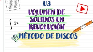 U3 Sólidos de Revolución  Método de Discos [upl. by Nosro]