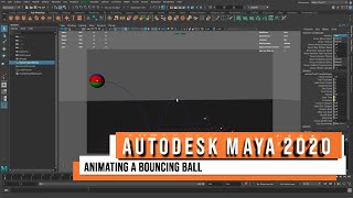 Autodesk Maya 2020  Animating a Bouncing Ball Part 1 [upl. by Kannry747]