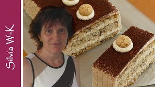 Eiskaffeeschnitte  ohne Gelatine  IceCoffeeCake  Torte [upl. by Elleinod]