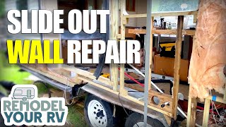 RV Remodel Rebuilding the Frame and Walls From Water Damage [upl. by Raleigh]