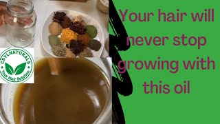 Diy Ayurvedic hair growth oil recipe herbal infused oil stimulate hair growth [upl. by Aneev748]