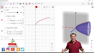 Sólidos de Revolución con Geogebra  Método de discos [upl. by Nemrak]