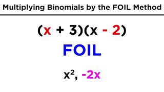 Multiplying Binomials by the FOIL Method [upl. by Giacinta]