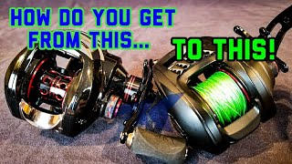 Bass Fishing for Beginners How to Spool YOUR Baitcaster 2018 [upl. by Labotsirc616]