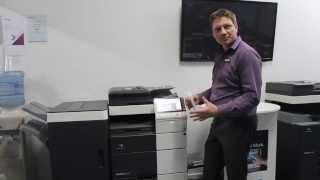 How to print on Thick Paper Konica Minolta bizhub [upl. by Benjie]