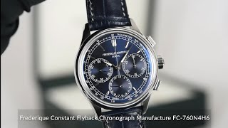 Frederique Constant Flyback Chronograph Manufacture FC760N4H6 [upl. by Aneerahs]