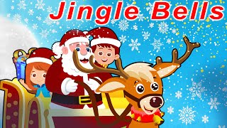 Jingle Bells Song For Children With Lyrics  Jingle Bells  Christmas Songs [upl. by Nolitta]