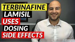 Terbinafine Lamisil  Uses Dosing Side Effects  Pharmacist Review [upl. by Kilah]