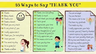 How to Say Thank You in English  65 Super Useful Ways to Say Thank You [upl. by Alban]