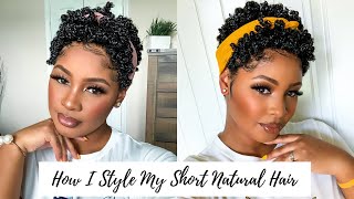 My 2021 TWA Routine  Defined Shiny Curls for Short Type 4 Natural Hair [upl. by Yorgo990]