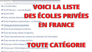 CAMPUS FRANCE 🇫🇷 LISTE DE TOUS LES ÉTABLISSEMENTS SUPÉRIEURS PRIVÉS EN FRANCEDETAIL EXPLICATION [upl. by Anerac359]