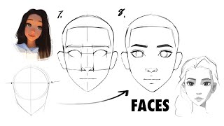 How to Draw Faces beginner friendly [upl. by Freud]