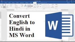 Convert English to Hindi in MS Word [upl. by Nodarb833]